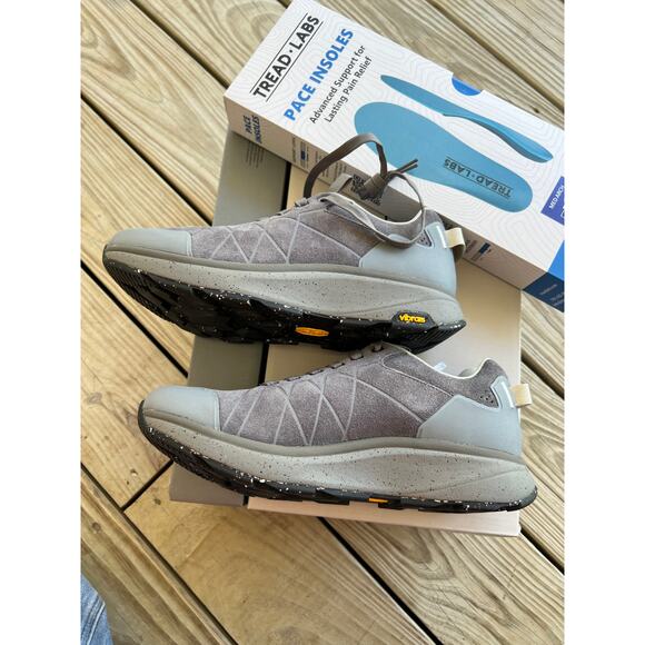 Tread Labs Dover medium insoles gray suede Granite NWT Men 8 EU 40.5 main image 6
